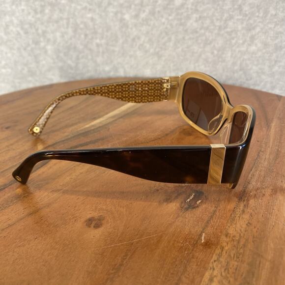 😎 Coach Whitney S495 Tortoise Frame Sunglasses w/ Gold Logo 😎 - Picture 5 of 6